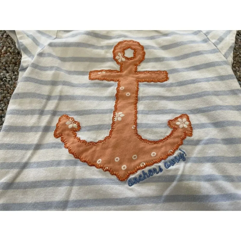 Gymboree‎ Girls Striped Anchor Top 12-18M